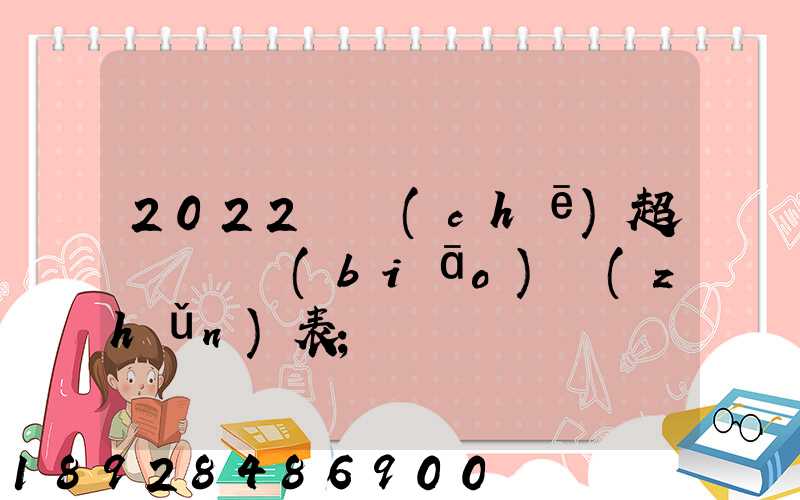 2022貨車(chē)超載處罰標(biāo)準(zhǔn)表