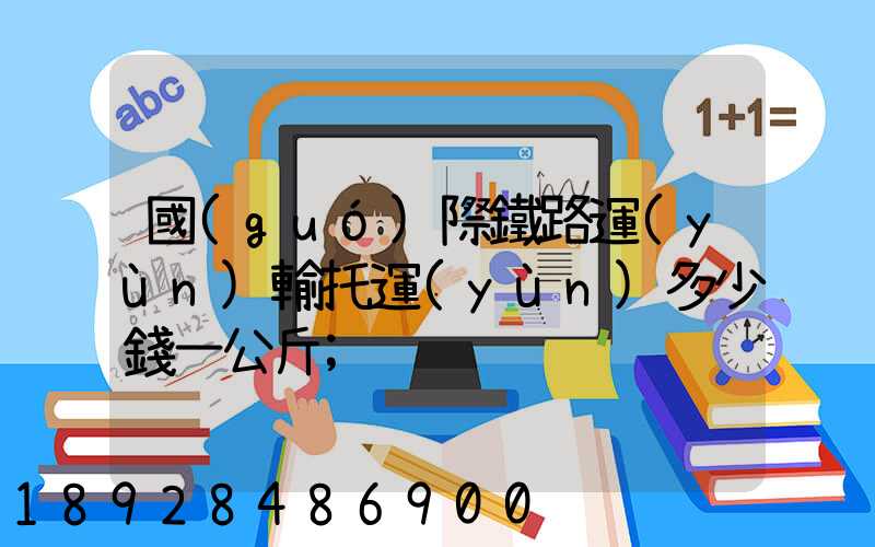 國(guó)際鐵路運(yùn)輸托運(yùn)多少錢一公斤