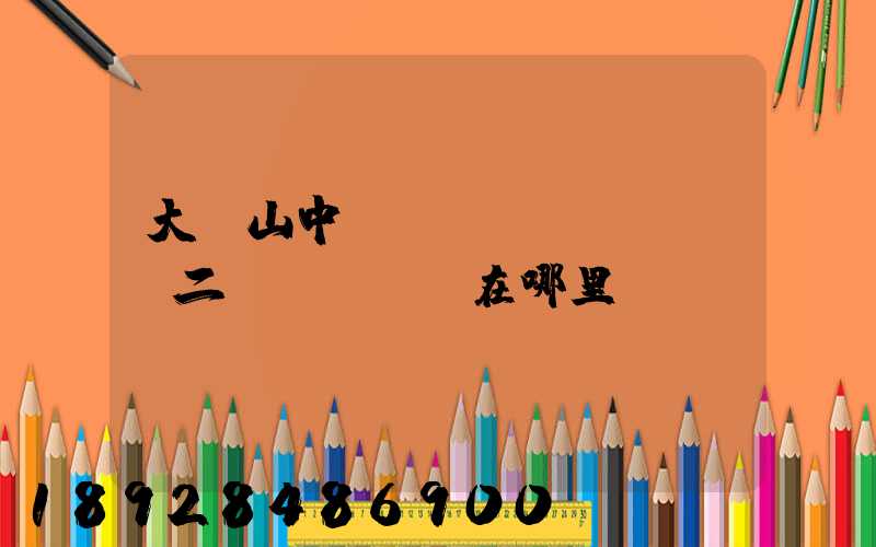 大嶺山中轉(zhuǎn)場二區(qū)在哪里