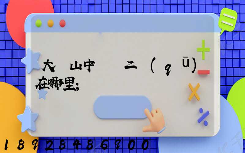 大嶺山中轉場二區(qū)在哪里