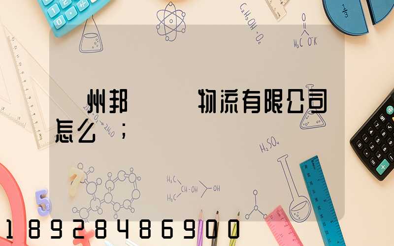 廣州邦勝國際物流有限公司怎么樣