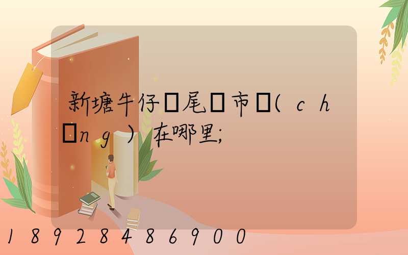 新塘牛仔褲尾貨市場(chǎng)在哪里