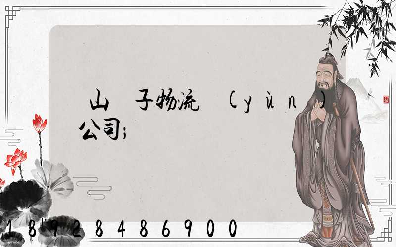 樂山電子物流運(yùn)輸公司