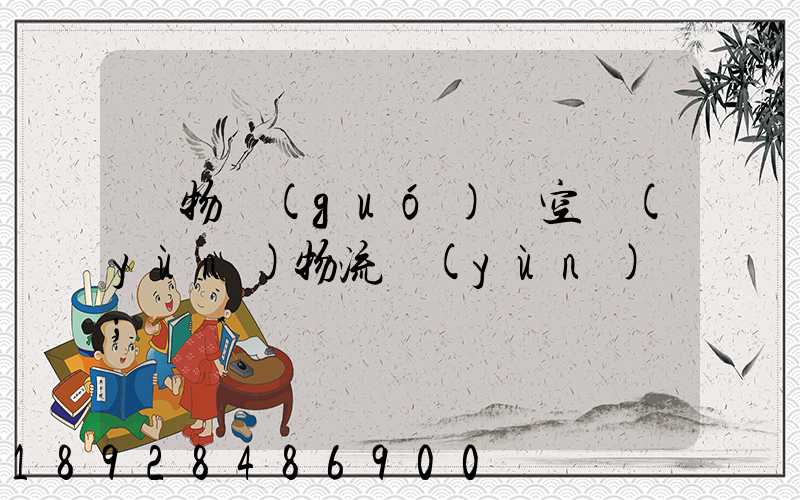貨物國(guó)際空運(yùn)物流運(yùn)輸