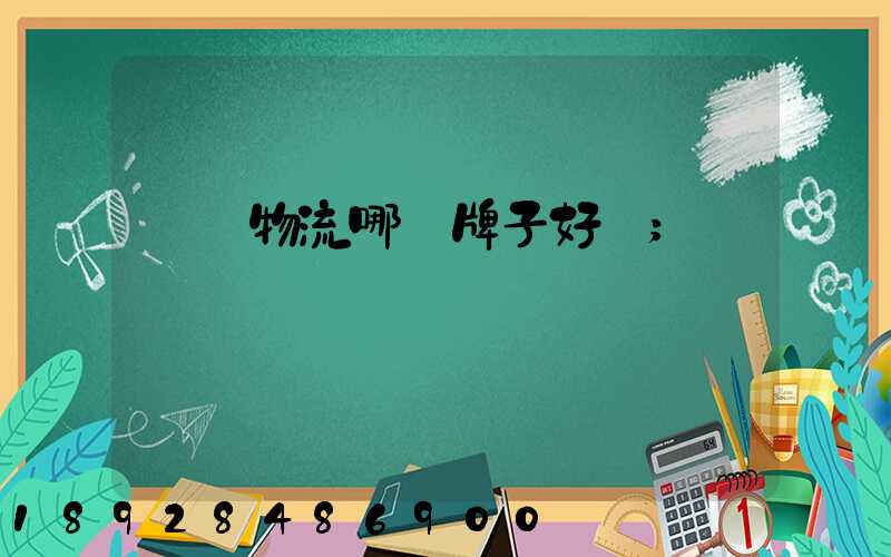 運輸物流哪個牌子好點