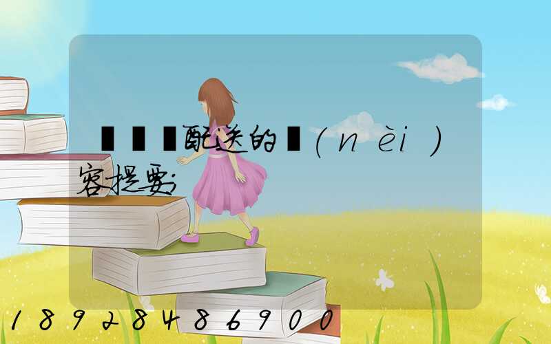 運輸與配送的內(nèi)容提要